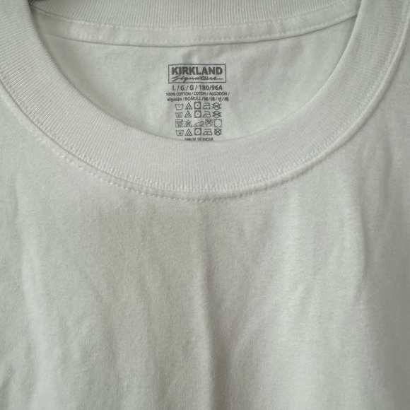 Kirkland Men’s white t-shirt size Large New - Picture 7 of 9